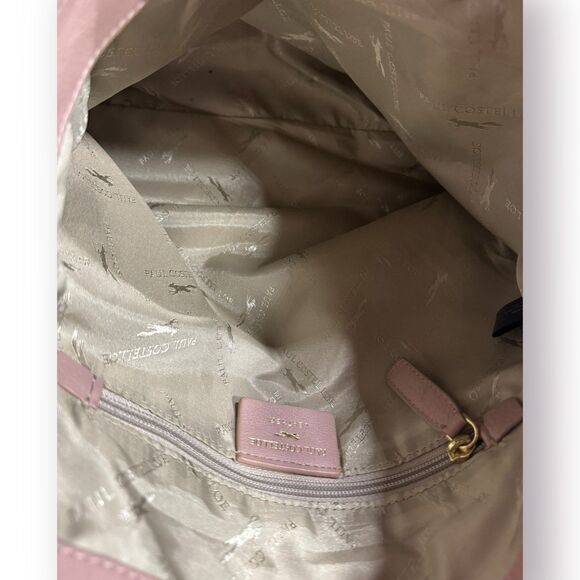 Paul Costelloe Mauve Pink Genuine Leather Large Hobo Bag‎ Retro Handbag - Picture 6 of 9